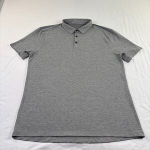 Lululemon Evolution Polo Shirt Mens XL Gray Short Sleeve Performance Golf Preppy